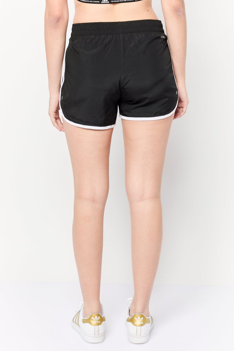 Adidas شورتات تدريب رياضية للنساء بفتحة 4 إنش، أسود - Image 4