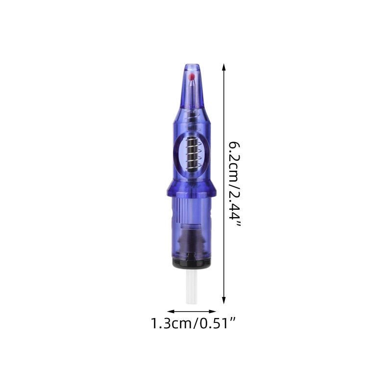 Ballpoint Pen Tattoo Cartridges 20pcs Blue High-Quality Pvc Tip Individually Packed - Compatible With Most Tattoo Guns Cartridge Tattoo Needles for Beginner Tattoo Artists Practice Drawing - Image 3