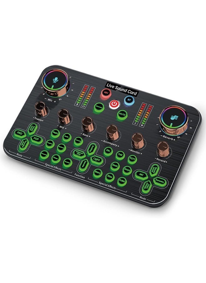 OKASA - Live Sound Card - Microphone Voice Changer - Live, Game, Recording, Singing, Tik Tok, YouTube, PC, Mobile Audio Mixer - Image 1