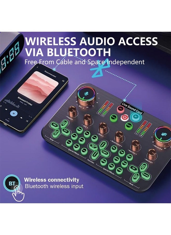 OKASA - Live Sound Card - Microphone Voice Changer - Live, Game, Recording, Singing, Tik Tok, YouTube, PC, Mobile Audio Mixer - Image 1