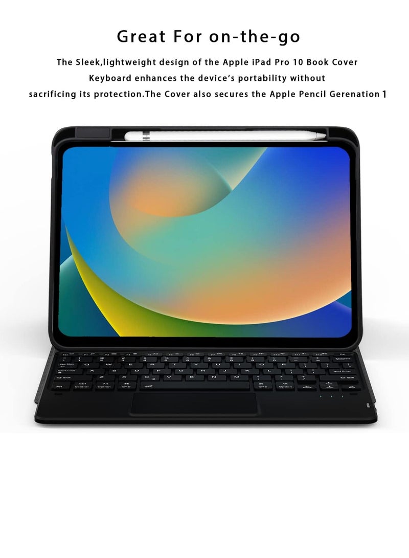 Touch Case with Keyboard for iPad 10th Generation (10.9", 2022) - Multi-Touch Trackpad - Detachable Wireless Tablet Keyboard Case with Pencil Holder for iPad 10th Gen 10.9 inch 2022 - Image 5