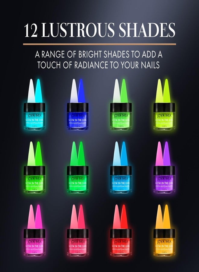 JOYA MIA Glow-in-the-Dark Acrylic & Dipping Powder - Premium Nail Powder for Flawless Enhancements, Available in 12 Colors, 2 oz (DPGW-7) - Joya Mia - Image 5