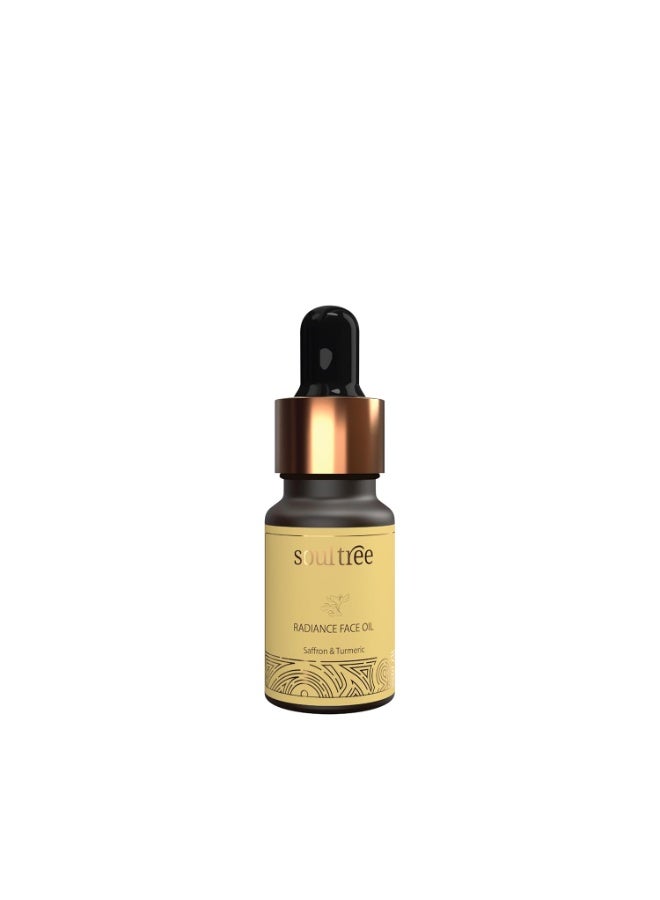 SoulTree Radiance Face Oil with Saffron & Turmeric - Boosts Natural Glow, Hydrates & Nourishes Dull Skin - 10ml - Image 1