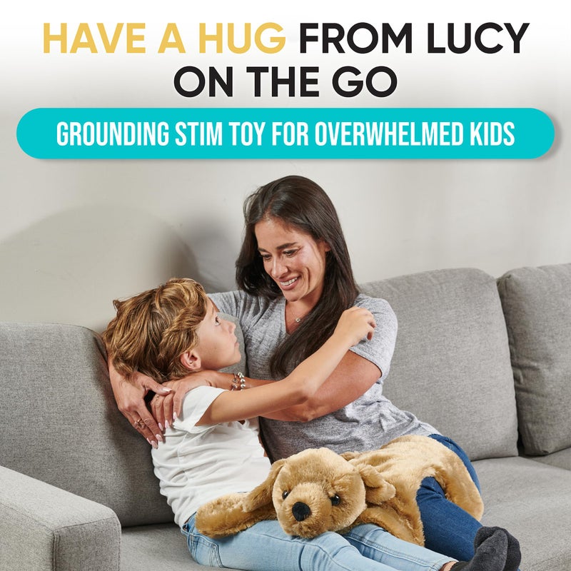 FRIENDLY CUDDLE Weighted Lap Blanket for Kids & Adults â€“ Lucy Kids Weighted Blanket â€“ ASD, Sensory Processing Weighted Stuffed Animals Dog Toy â€“ Microwavable Weighted Lap Pad for Kids, 5 Lbs. - Image 2