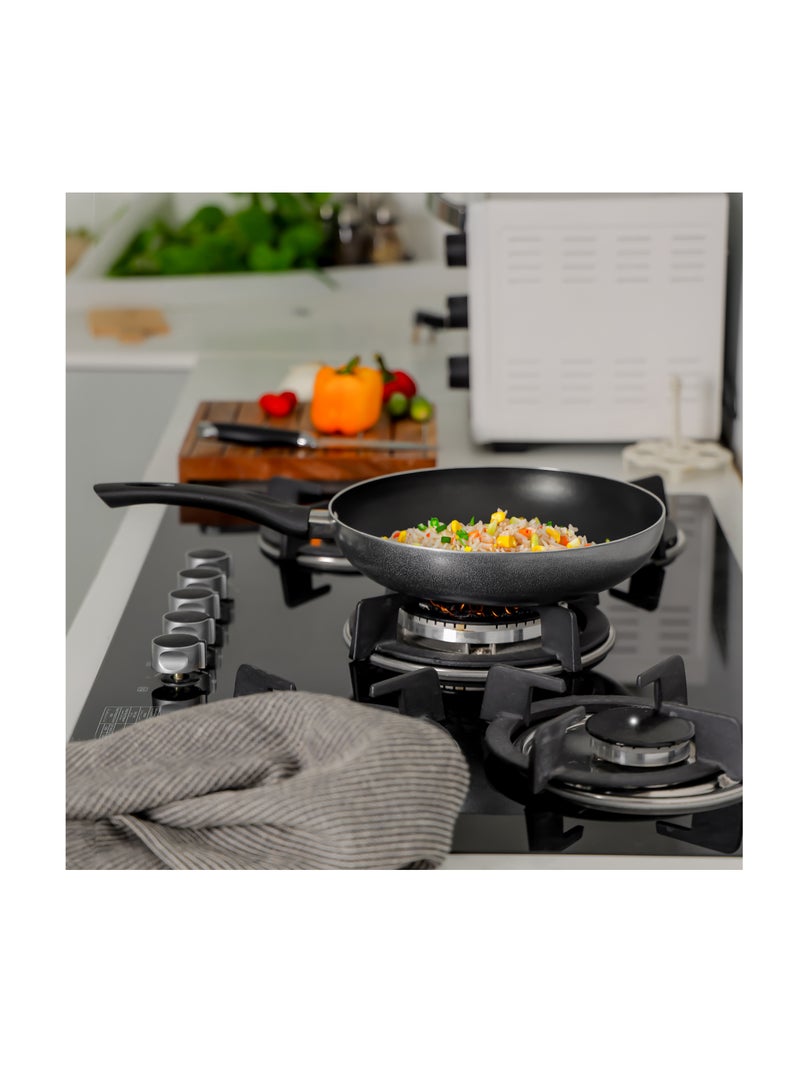 Royalford 26 CM Nonstick Frypan- RF12101| Strong Press Aluminum Body With Non-Stick Coating And Heat Resistant Bakelite Handle Multicolor - Image 5
