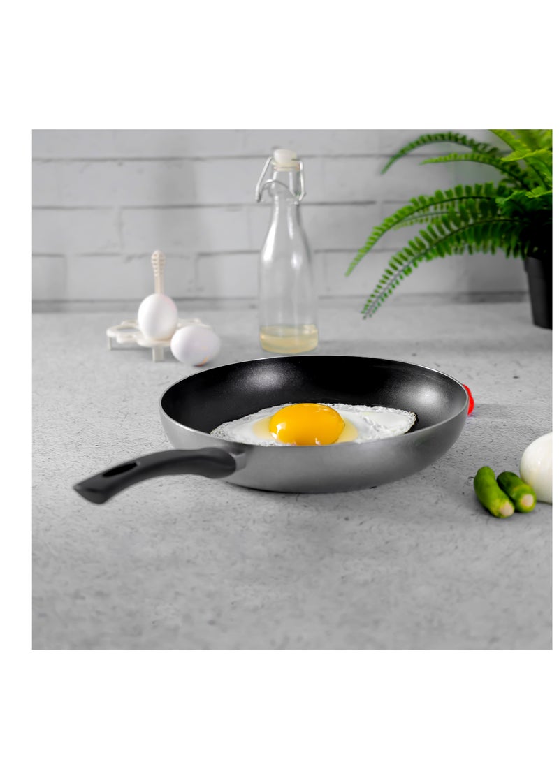 Royalford 26 CM Nonstick Frypan- RF12101| Strong Press Aluminum Body With Non-Stick Coating And Heat Resistant Bakelite Handle Multicolor - Image 4
