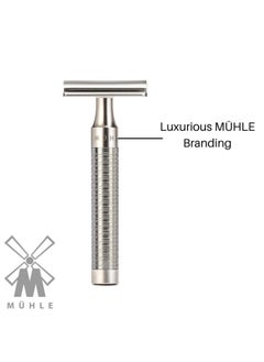 M MÜHLE ROCCA R89 Double Edge Safety Razor (Closed Comb) | Pure Matt Stainless Steel |Perfect for Everyday Use | Barbershop Quality Close Smooth Shave | Luxury Razor for Men  - Image 3