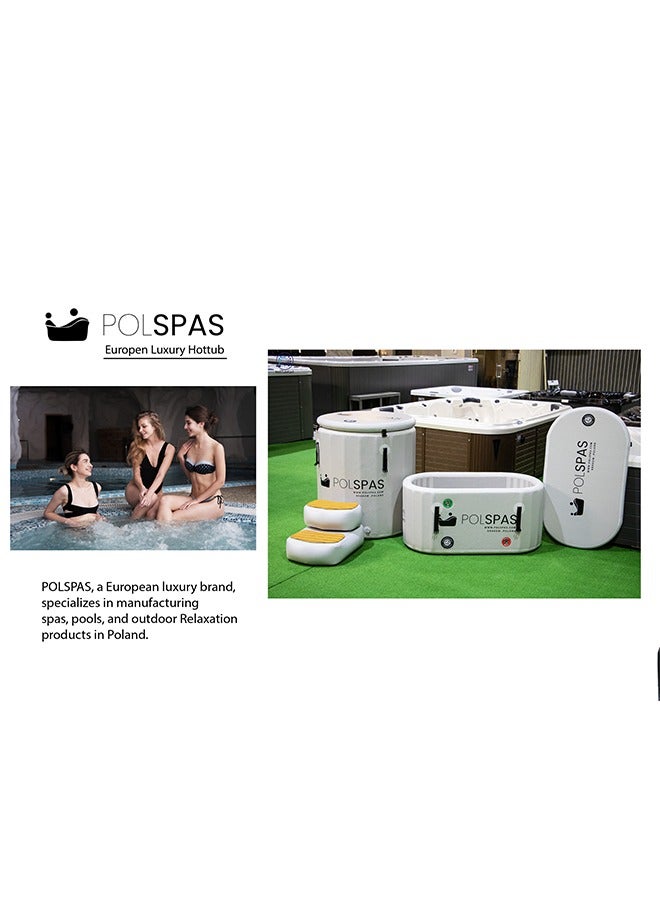 بولسباس POLSPAS Solo 150 – حوض استحمام بارد صغير لشخص أو شخصين بالغين - Image 5