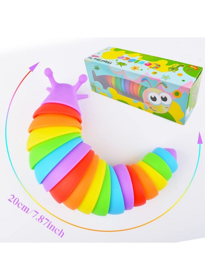 Cevioce Fidget Slug Toy, Sensory Slug Fidget Toy For Kids & Adults, 3Pcs Cute Autism Sensory Toys For Autistic Children, Toddler Stress Relief Toy｜Easter Basket Stuffers Valentines Gift For Kids Adhd - Image 3