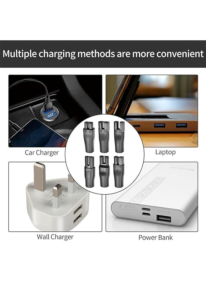 6 In 1 Universal Shaver Converter, Power Cord Replacement Charger USB Adapter, Multi Functional Charging Solution for Philips Electric Hair Clippers, Beard trimmers, Shavers, Beauty Instruments - Image 5