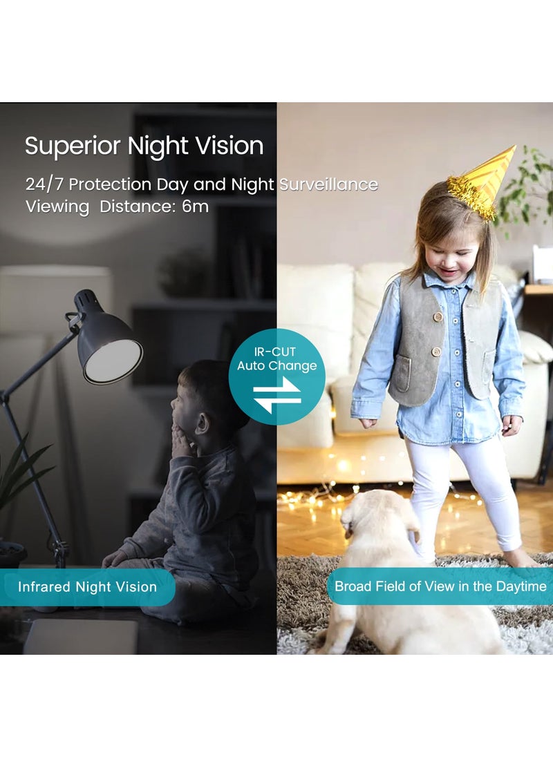 Vimtag Vimtag 812E 4MP CCTV Camera for Home 2.5K WiFi Security Camera for Shop Indoor Room Door Baby Pet Night Vision 2-Way Audio AI Motion Cloud Storage/SD Card Support 2 Years Warranty  - Image 3