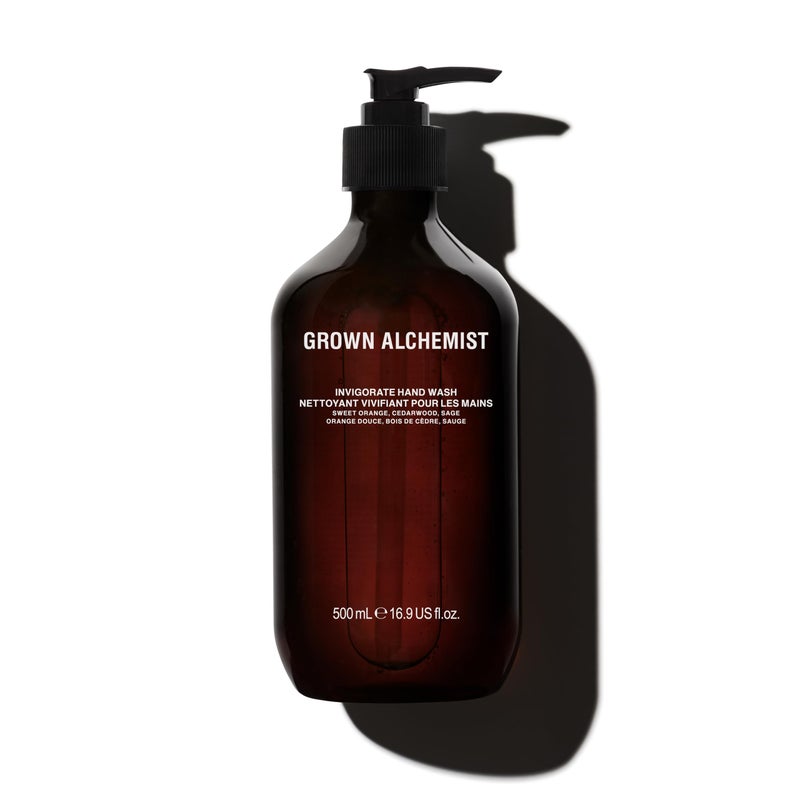 Grown Alchemist Invigorate Hand Wash Sweet Orange Cedarwood Sage Soothe Soap to Cleanse  Nourish Skin 500mL