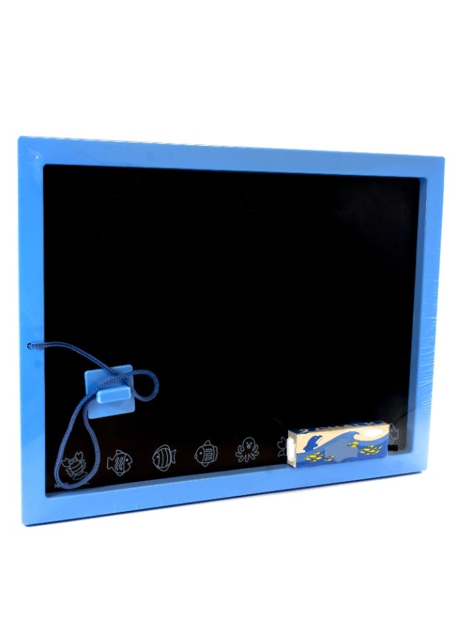 Hans Blackboard with Chalk Box and Eraser Black;Light Blue 35.50 cm ( 13.98 in )X 26.50 cm ( 10.43 in )