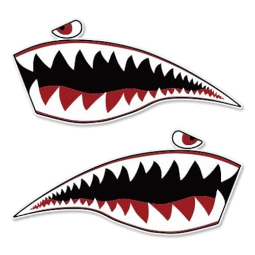 AK Wall Art Warhawk Shark Tiger Vinyl Sticker - Car Phone Helmet - SELECT SIZE - Image 1
