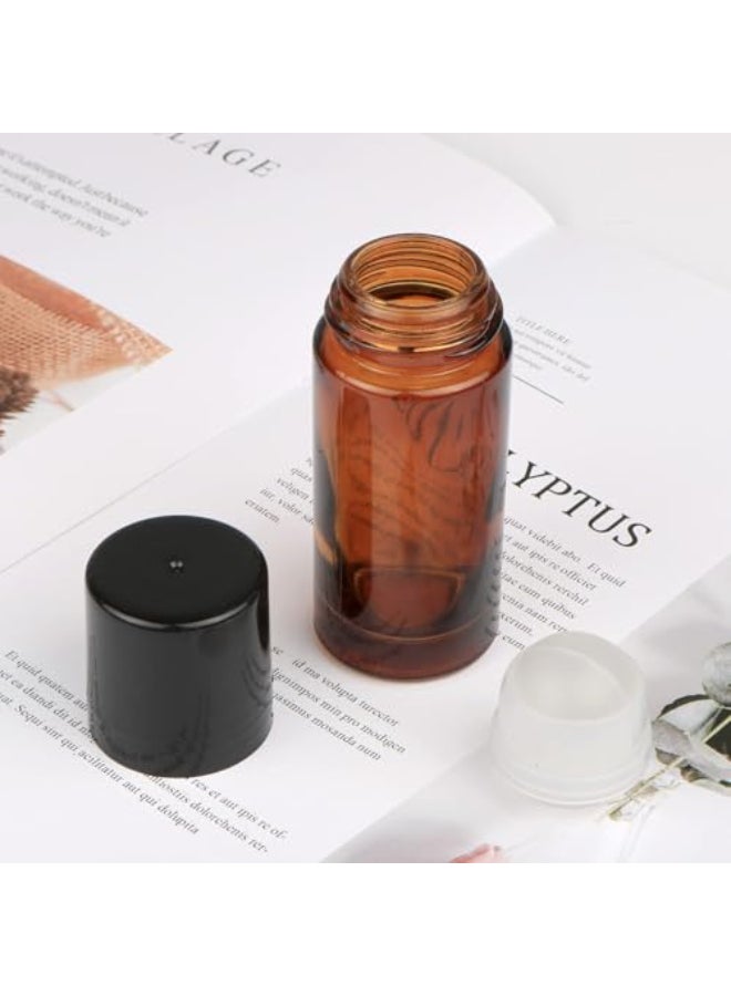 LNYMZD 2Pcs Brown 30ml Glass Essential Oil Roller Bottles Refillable Roll on Bottles Empty Deodorant Bottle Containers Rollerball Beauty and Personal Care Tools for Fragrance Cosmetics - Image 3