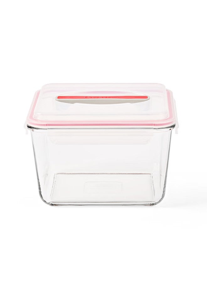 Glasslock Imported Tempered Glass Portable Large Capacity Refrigerator Storage Container With Handle, Sealed Moisture-proof 3700ml - Image 2
