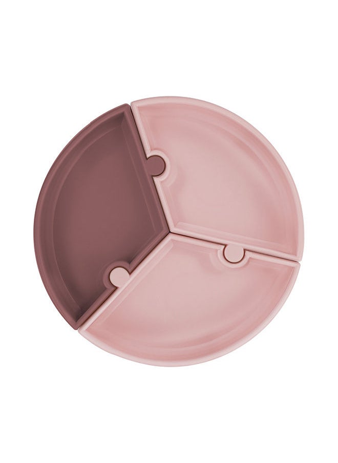 Minikoioi - Puzzle Plate - Pink/Rose - Image 1