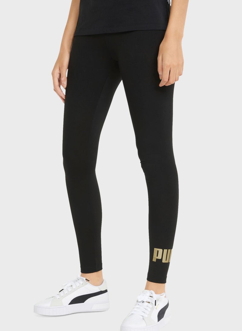 PUMA Essential High Waist Metallic Leggings - Image 1