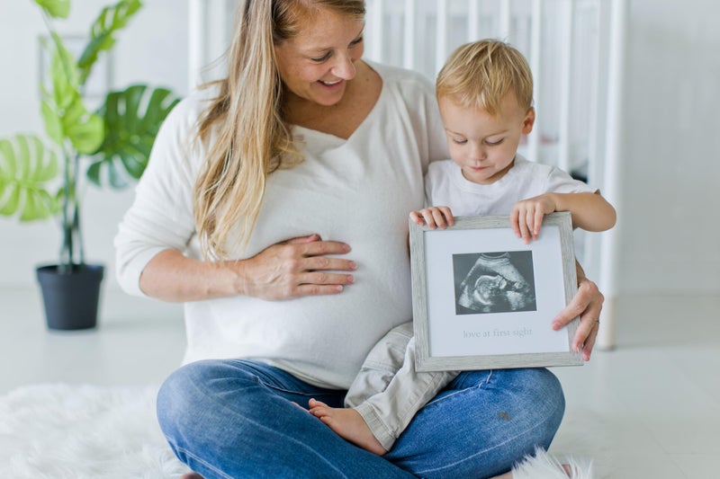 Kate & Milo Rustic Sonogram Picture Frame, Love at First Sight Gender-Neutral Baby Keepsake, Ultrasound Picture Frame, Modern Nursery Décor - Image 3