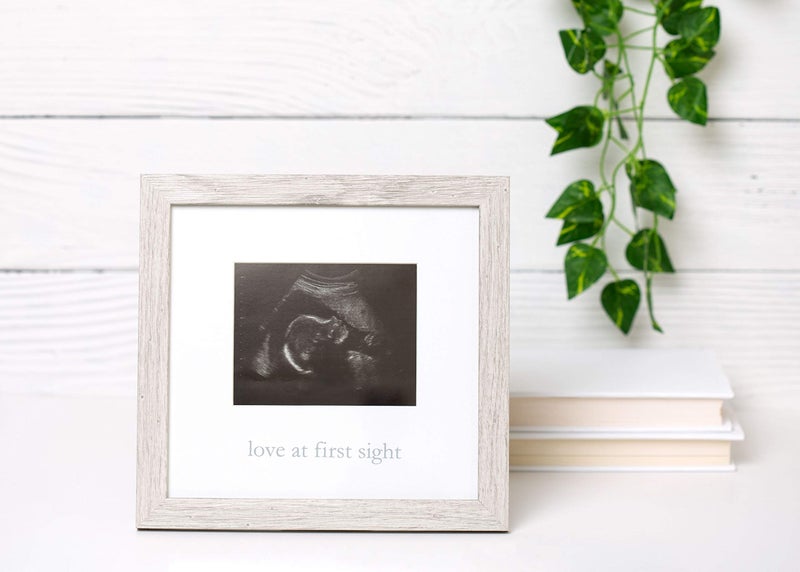 Kate & Milo Rustic Sonogram Picture Frame, Love at First Sight Gender-Neutral Baby Keepsake, Ultrasound Picture Frame, Modern Nursery Décor - Image 2