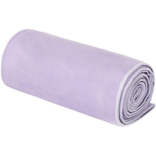 Shandali Hot Yoga GoSweat Microfiber Hand Towel in Super Absorbent Premium Violet Suede for Bikram, Pilates, Gym, and Outdoor Sports. 16 x 26.5 inches. - Image 3