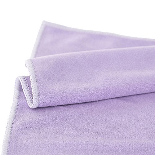 Shandali Hot Yoga GoSweat Microfiber Hand Towel in Super Absorbent Premium Violet Suede for Bikram, Pilates, Gym, and Outdoor Sports. 16 x 26.5 inches. - Image 4