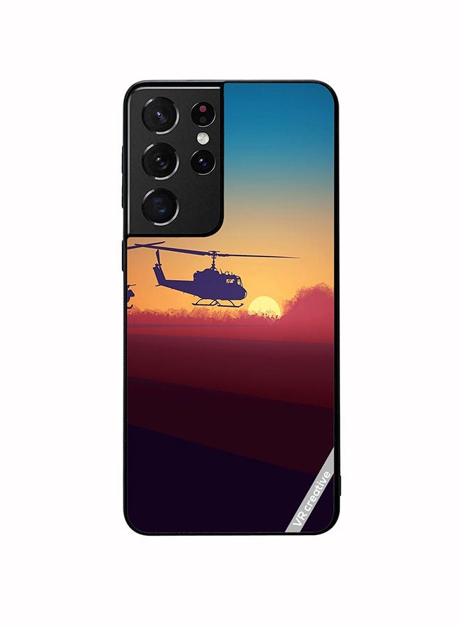 VR CREATIVE Protective Case Cover For Samsung Galaxy S21 Ultra 5G Military Choppers Design Multicolour - Image 1