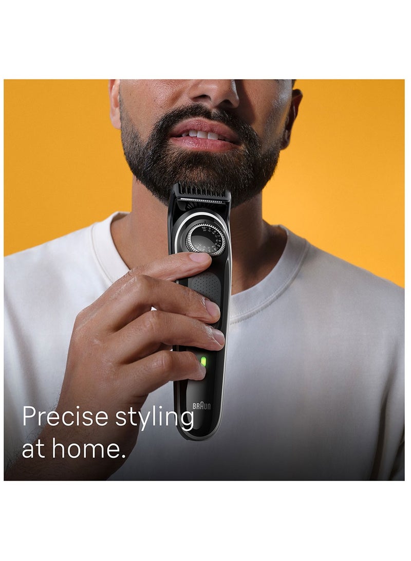 BRAUN Beard Trimmer 3 With Precision Wheel, Ultra Sharp Blade, 3 Styling tools, 80 Mins Runtime, Ni-MH Battery  BT 3410 Black - Image 4