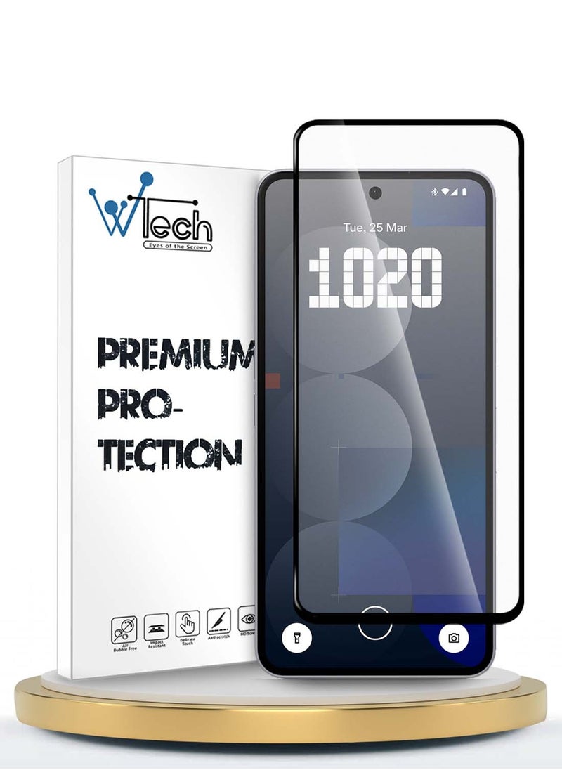 Wtech Nothing Phone (3a) 5G / 3a Pro 2025 Premium E2E Series Full Glue Full Cover Tempered Glass Screen Protector (MSGECN) - Clear/Black  - Image 1