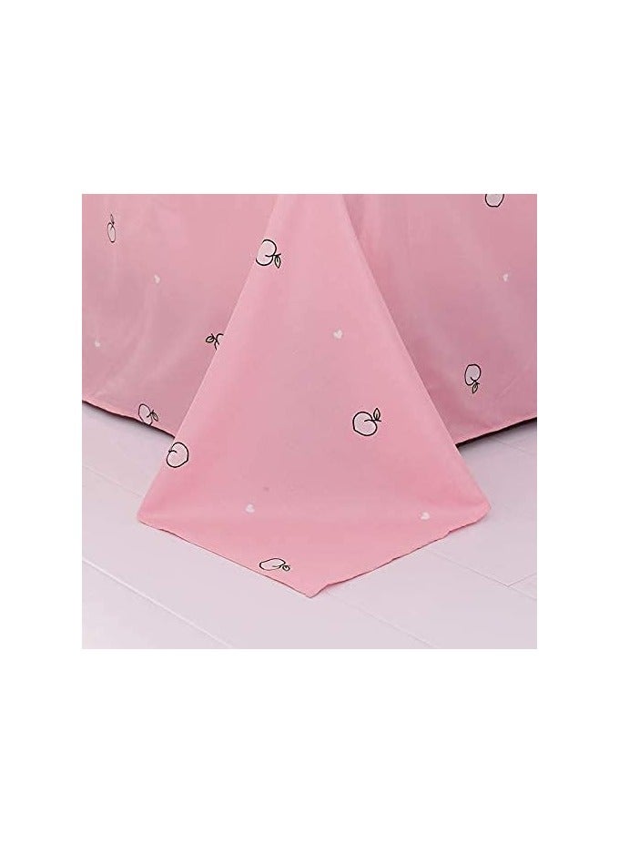 عام طقم لحاف جميع مفارش السرير الوردي الخوخ الوردي للأطفال كاواي فتيات لطيف لحاف لطيف فاكهة لطيف لحاف نباتات استوائية ناعمة قابلة للعكس أغطية أسرة ناعمة ديكور غرفة - Image 5