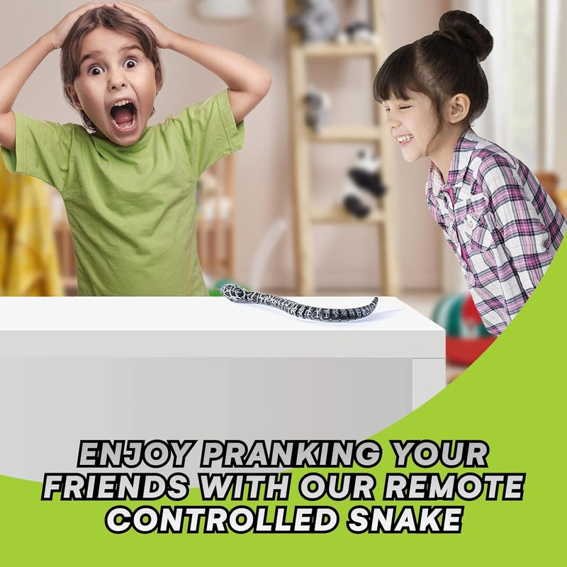 توب ريس ثعبان راتل التحكم عن بُعد من توب ريس - لعبة ثعبان روبوت واقعية مع مستقبل الأشعة تحت الحمراء - لعبة مزحة حيوان التحكم عن بُعد مثالية للأطفال من عمر 4 سنوات فما فوق أو لمزاح البالغين - هدية رائعة - Image 2