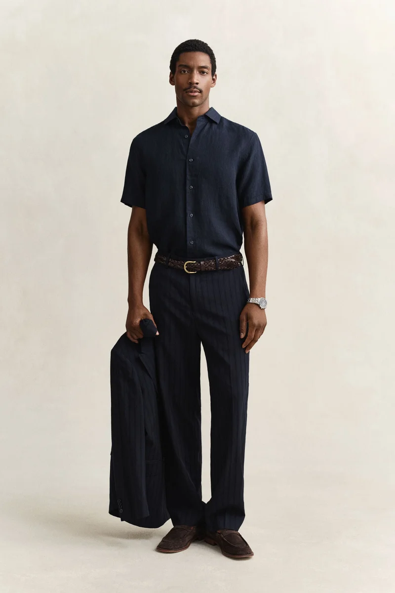 غانت Linen Short Sleeve Shirt
