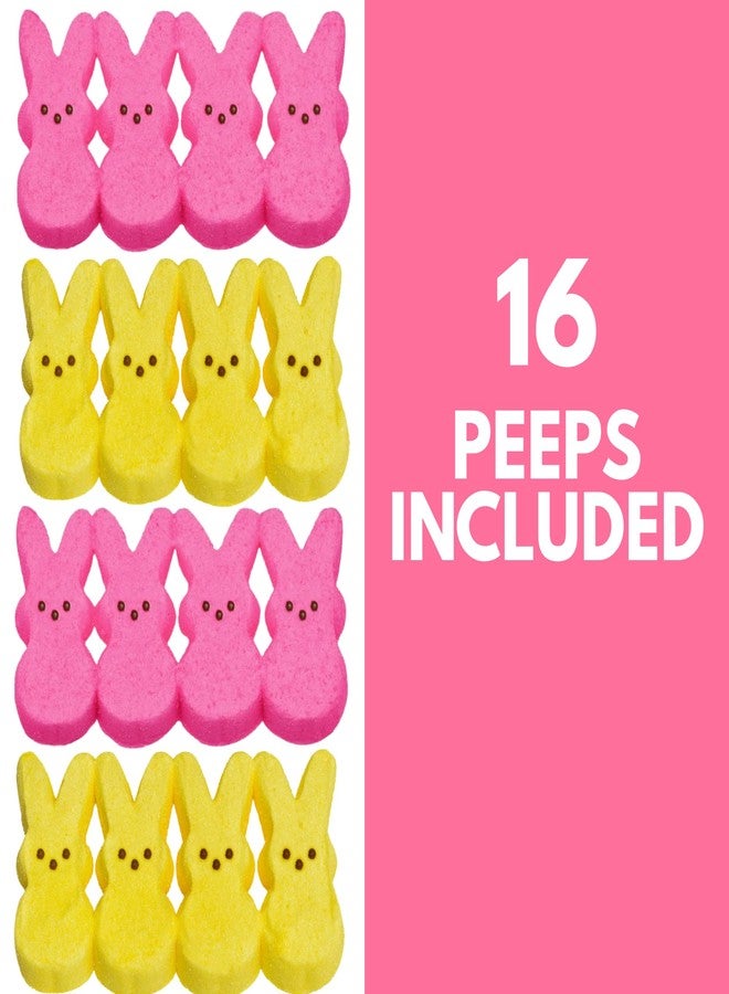 Peeps Marshmallow Peeps Pink and Yellow Easter Bunnies 8 ct (Pack of 2) - Image 2