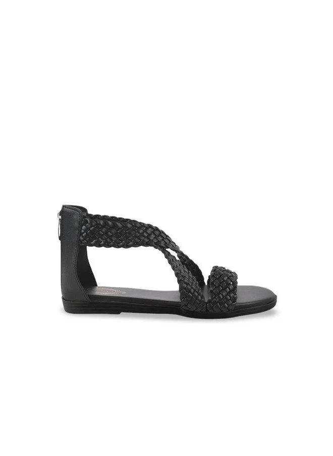 شوتوبيا Shoetopia Women's  Braided Gladiator Flat Sandals – Comfortable Casual Summer Stylish Sandals with Back Zip Closure