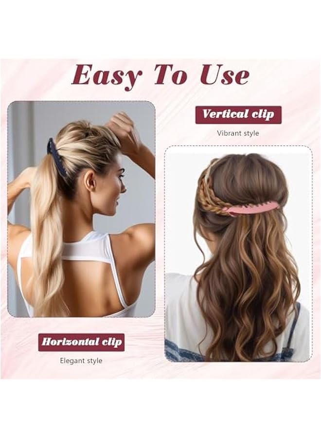 Generic 6PCS Banana Hair Clips, 5 Inch Large Banana Claw Clips Ponytail Clip Popper for Thick Thin Fine Hair Non Slip Banana Hair Holder Hair Accessories for Women Girl - Image 3