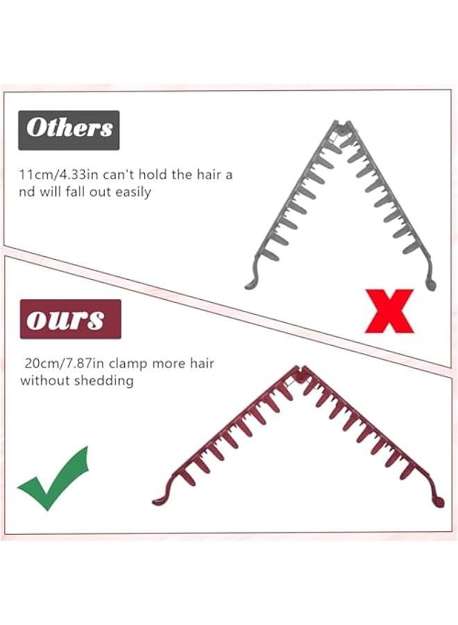 Generic 6PCS Banana Hair Clips, 5 Inch Large Banana Claw Clips Ponytail Clip Popper for Thick Thin Fine Hair Non Slip Banana Hair Holder Hair Accessories for Women Girl - Image 4