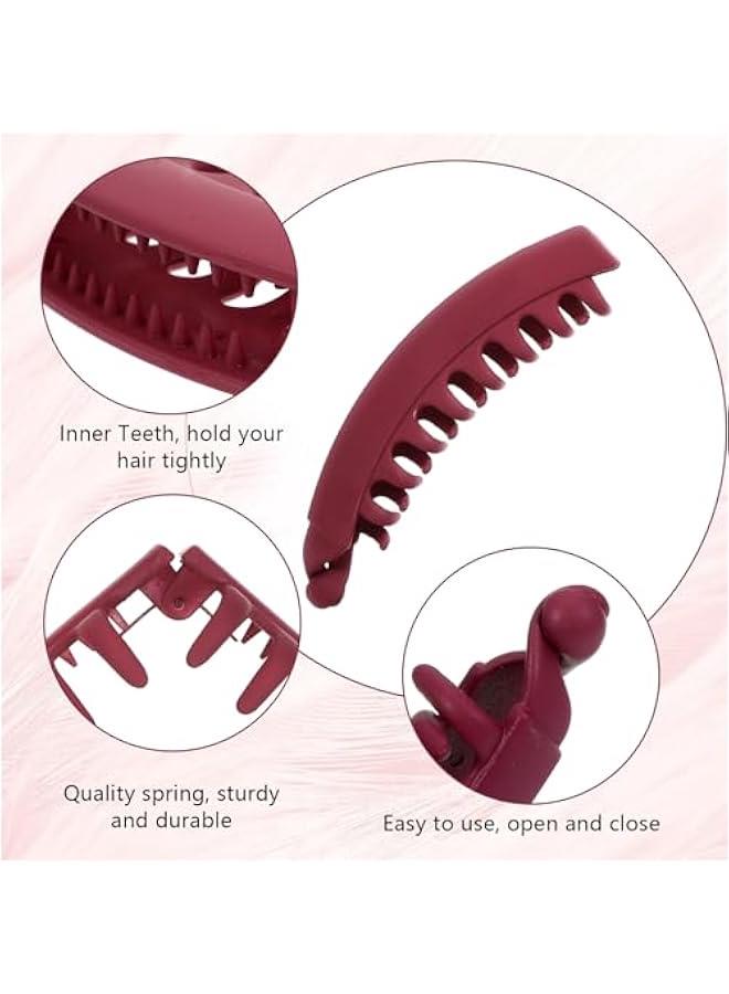 Generic 6PCS Banana Hair Clips, 5 Inch Large Banana Claw Clips Ponytail Clip Popper for Thick Thin Fine Hair Non Slip Banana Hair Holder Hair Accessories for Women Girl - Image 5