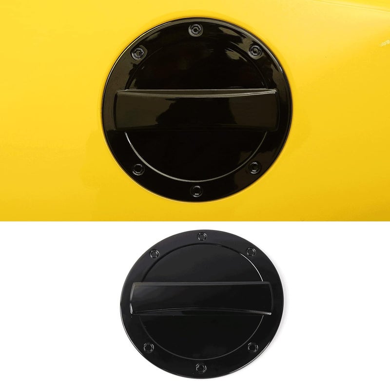 Hoolcar Gas Cap Fuel Filler Door Trim Cover for 2017-2022 Chevrolet Camaro, Black - Image 1