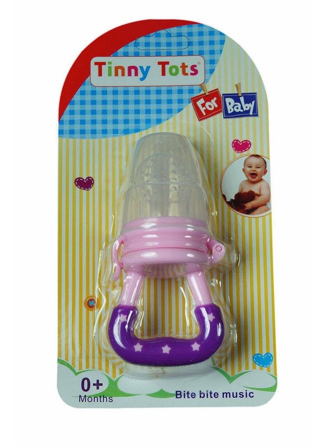 Tinny Tots Silicone Baby Food; Fruit Feeder; Baby Teether; Baby Soother (Pink) - Image 3
