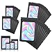 AMCEMIC 120 PCS Smell Proof Mylar Bags Resealable Holographic Packaging Pouch with Clear Window for Food Eyelash Jewelry Candy Electronics Storage 4 Sizes Black BLACK - Image 1