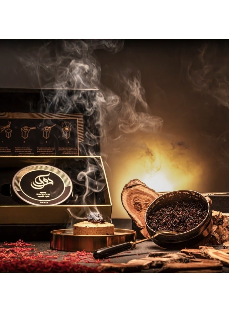 رمال مجموعة هدايا العود الأسود بخور الكافيار 75جم - Image 5