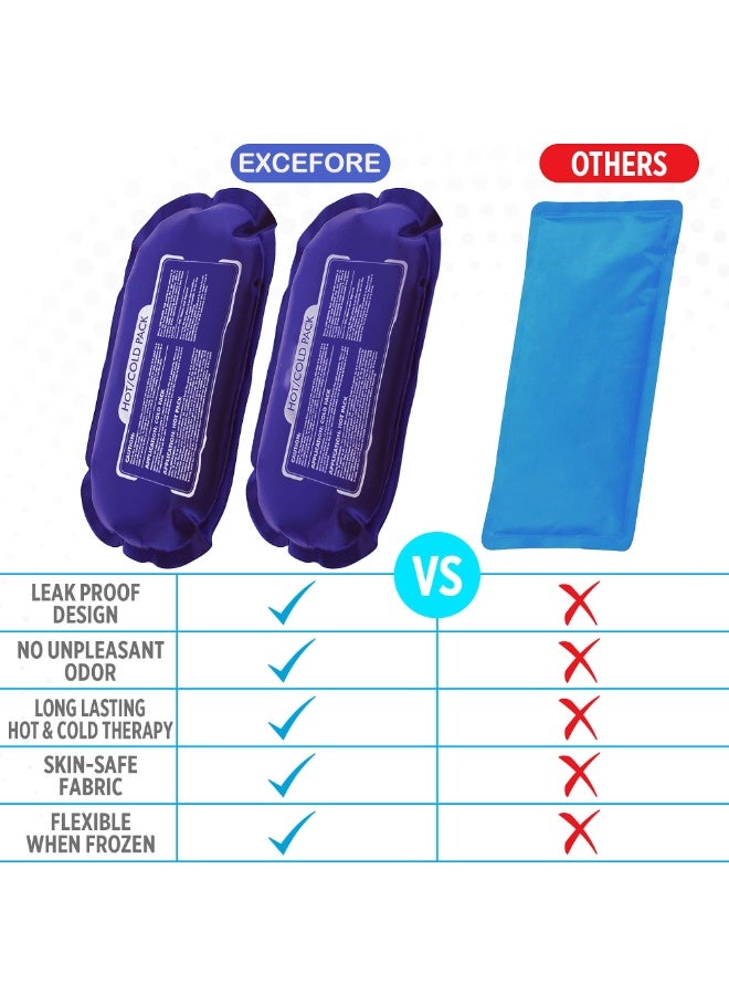 KISSUN Ice Pack, 2 Reusable Hot and Cold Ice Packs for Injuries, Joint Pain, Muscle Soreness and Body Inflammation - Reusable Gel Wraps - Adjustable & Flexible for Knees, Back, Shoulders, Arms and Legs - Image 3