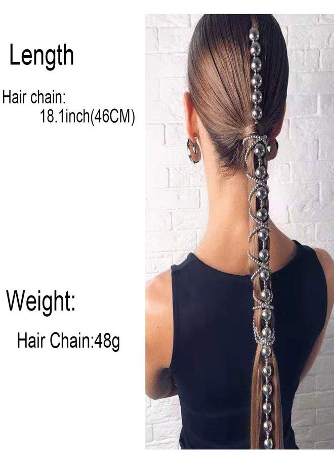Shidara Tassel Hair Chains with Clip for Ponytails and Dreadlocks | Multi-Strand Hair Extension Clips for Prom, Parties, Weddings, and Special Occasions for Women and Girls (Silver, 2 Pcs) - Image 3
