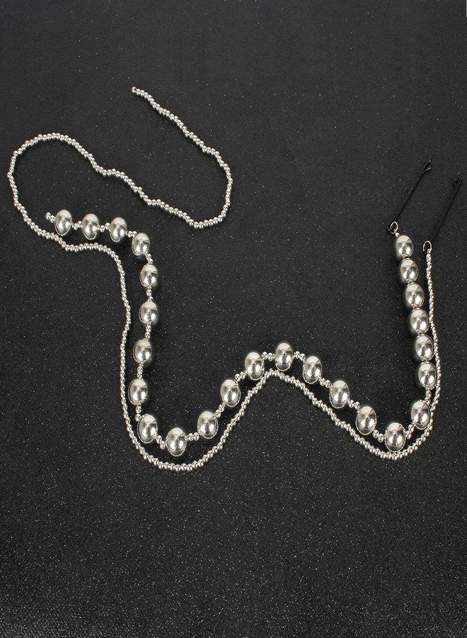 Shidara Tassel Hair Chains with Clip for Ponytails and Dreadlocks | Multi-Strand Hair Extension Clips for Prom, Parties, Weddings, and Special Occasions for Women and Girls (Silver, 2 Pcs) - Image 4