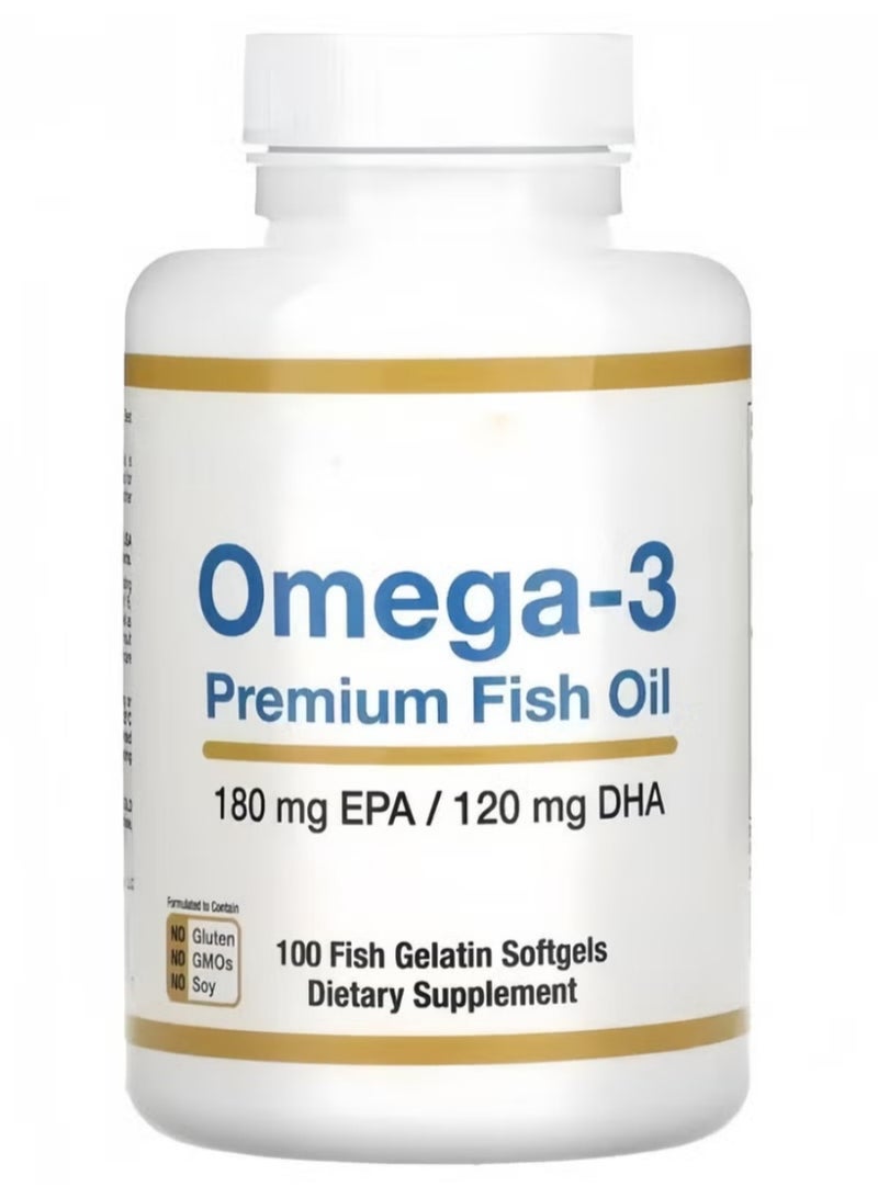 أوميغا كبسولات زيت السمك أوميجا 3 عالية الامتصاص | بدون رائحة وسهلة الاخذ، تعزيز نشاط الدماغ والجلد - Image 1