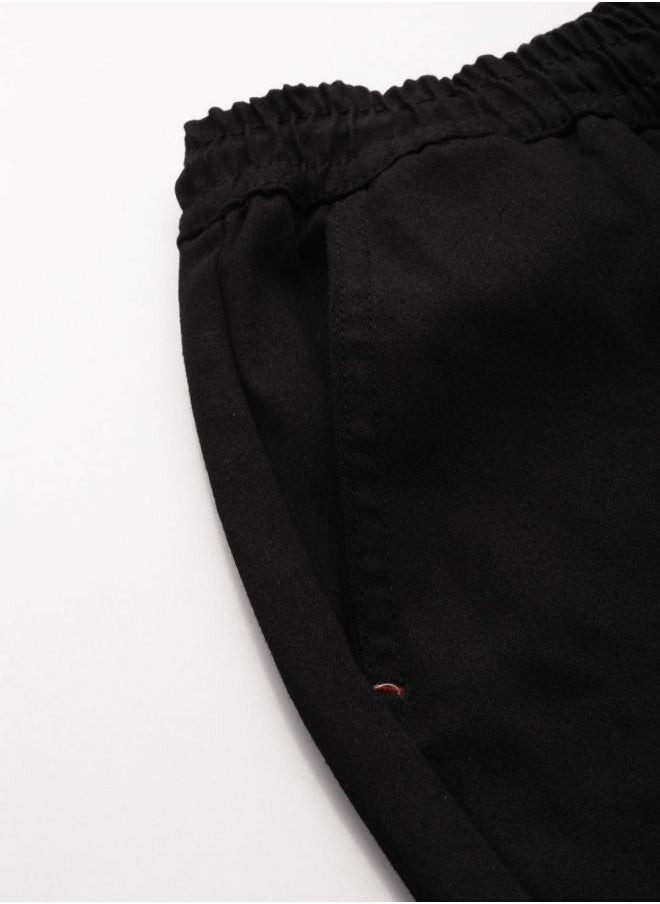 The Indian Garage Co Men Slim Fit Solid Mid-Rise Stretchable Chino Joggers  - Image 5