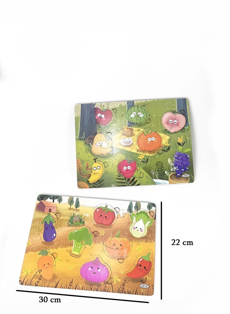 يوما أحجية الصور المقطوعة الخشبية للأطفال، مجموعة مكونة من 10 ألغاز (كيك، طلاء، كواكب، أرقام وحيوانات) للأطفال الصغار والأطفال. التعلم المبكر للأطفال والألعاب التعليمية - Image 5