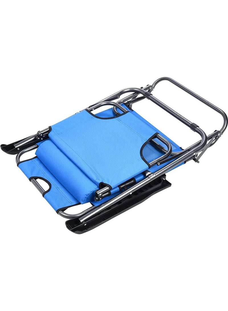 Cady One Portable Folding Recliner Chair for Seniors, Adjustable Camping Chair with Headrest, Durable Metal Frame Picnic Seat Ideal for Indoor and Outdoor Use Holds 120kg - Image 5