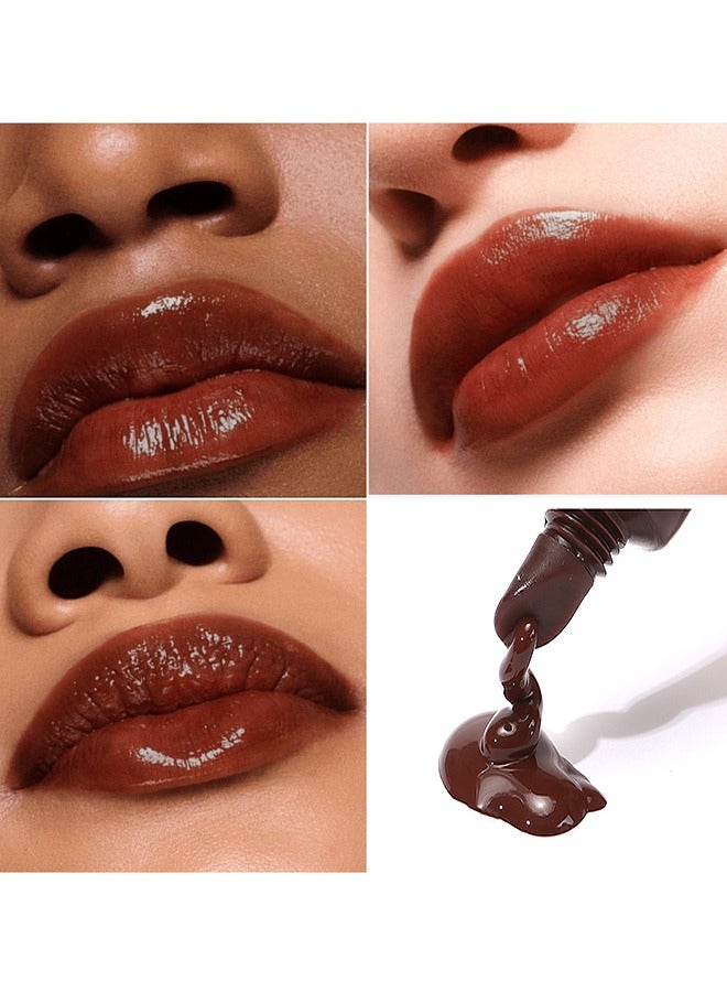 JOVIALITY Peptide Lip Tint, Lip Gloss Lip Balm Moisturizes Lips, Tinted Lipstick, Helps Lock Moisture For Fuller And Softer Lips 10ml (Espresso) - Image 2