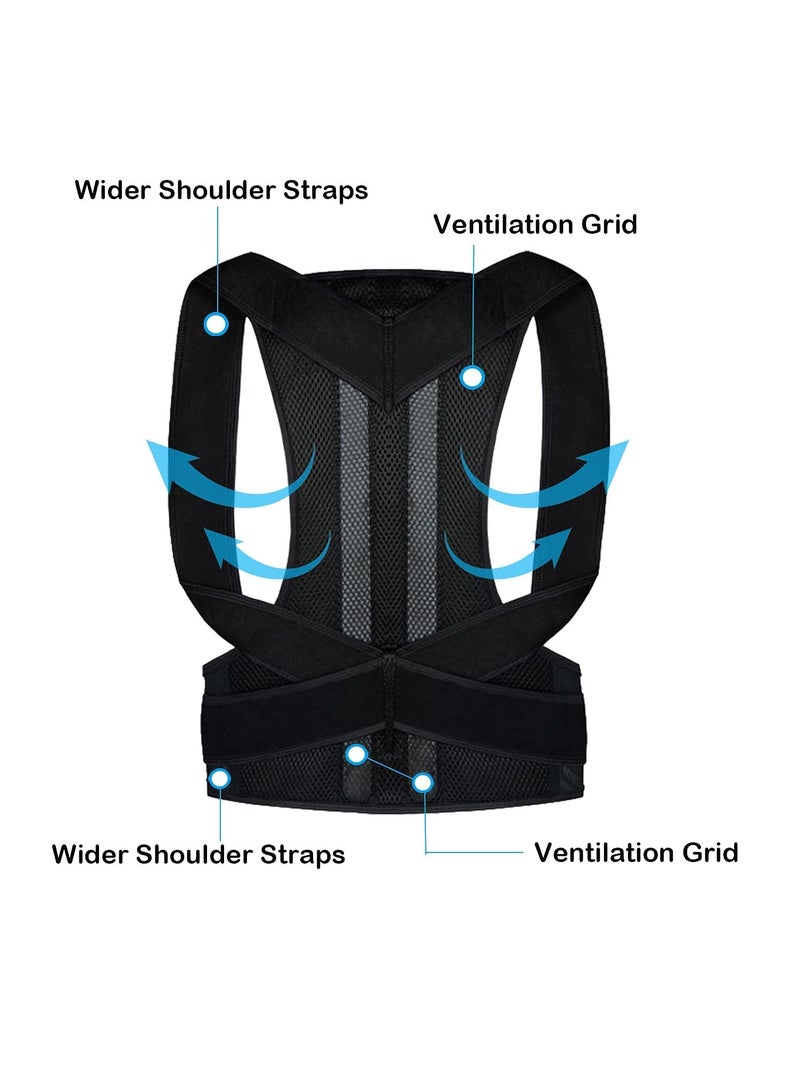 Adjustable Posture Corrector for Men, Women, and Kids - Back, Neck, and Shoulder Support Brace (XL) - Image 2